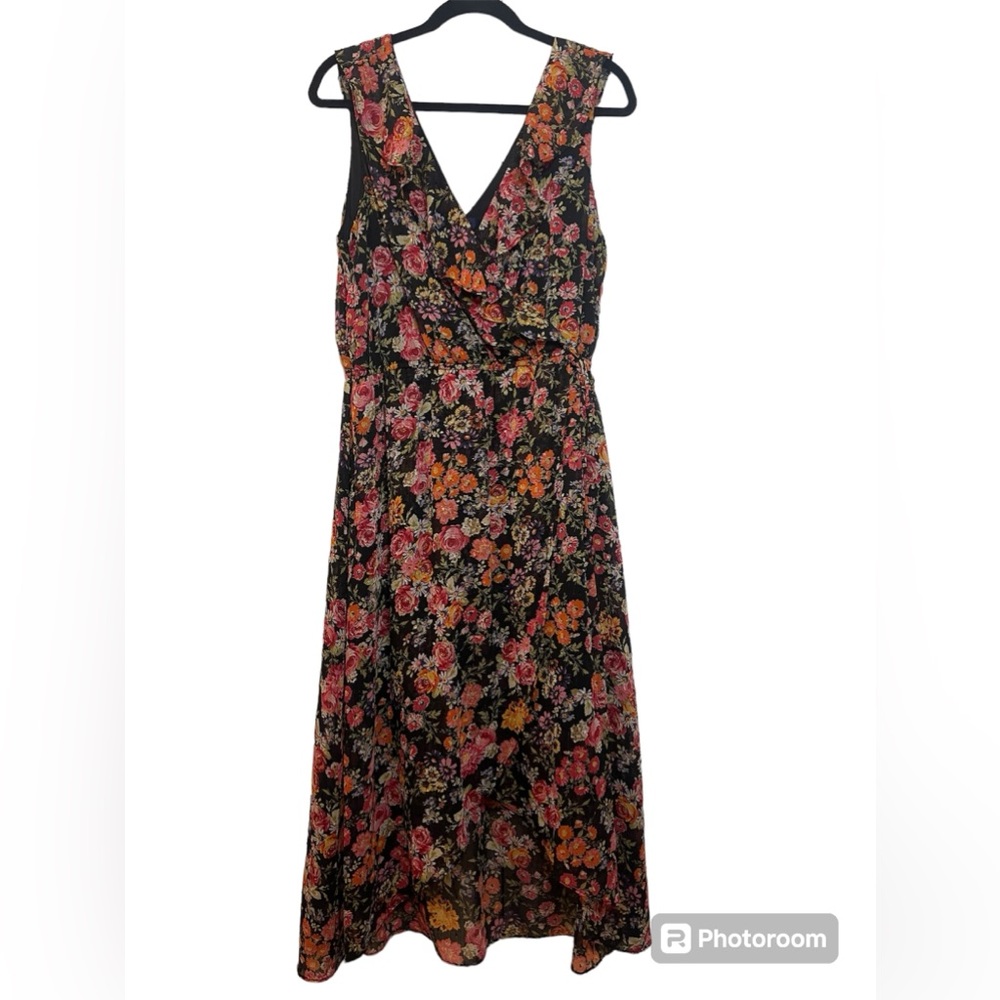 Floral High-Low Maxi Dress